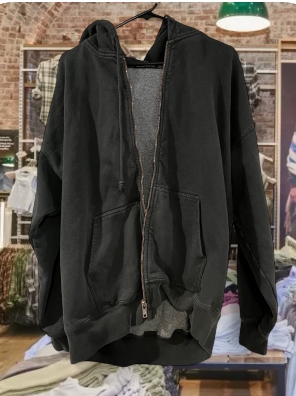 Brandy Melville Dark Green Carla Zip up Hoodie